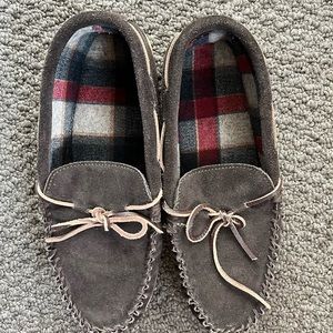 j.crew moccasin flannel slippers